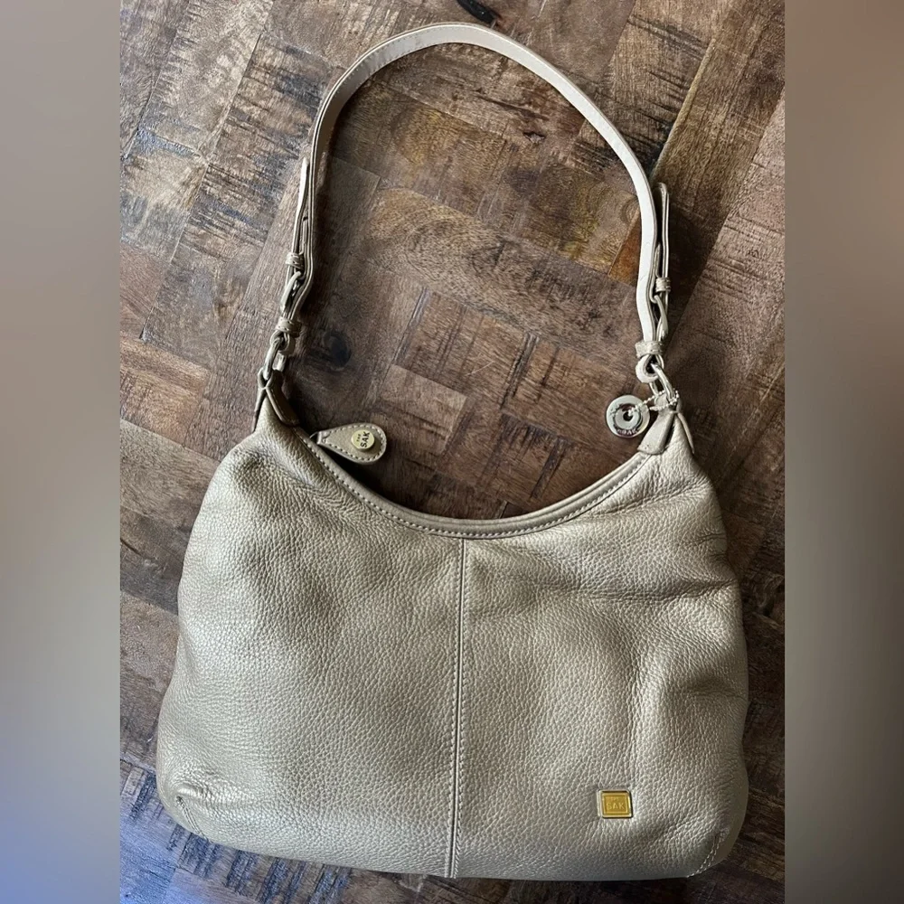 The Sak Metallic Taupe Hobo Shoulder Bag